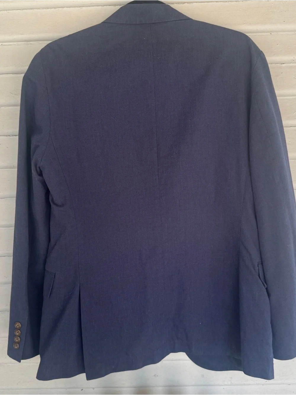 J.Crew Ludlow Slim Fit Navy Blue Blazer Sport Coat Cotton Linen blend 36S